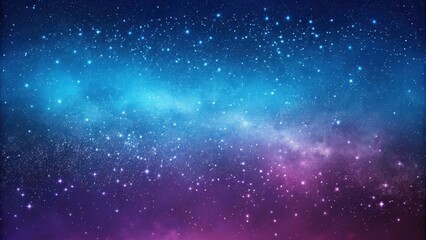 Obraz premium Vibrant cosmic nebula with a swirl of blue and purple hues and a dense field of stars