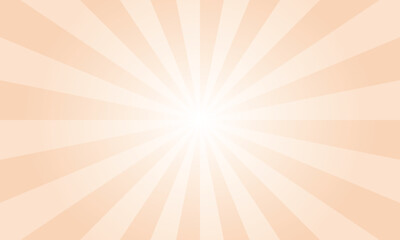 Pink lemonade pink background with white sun ray. Abstract texture with light of sunburst. Radial glowing beam of sunlight. Retro background with flash. Design of sunbeams vector illustration.
