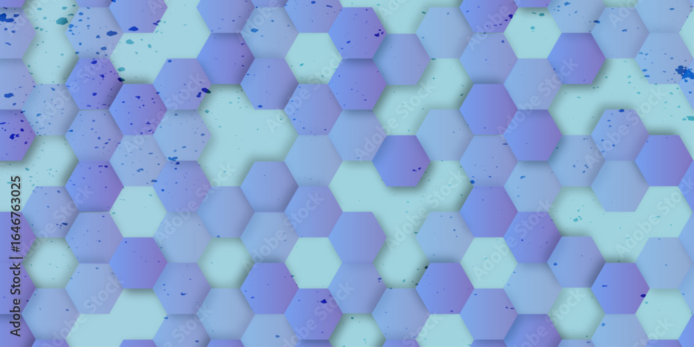 Poster cover design using hexagon geometry for a modern aesthetic and clean great for infographics with hex