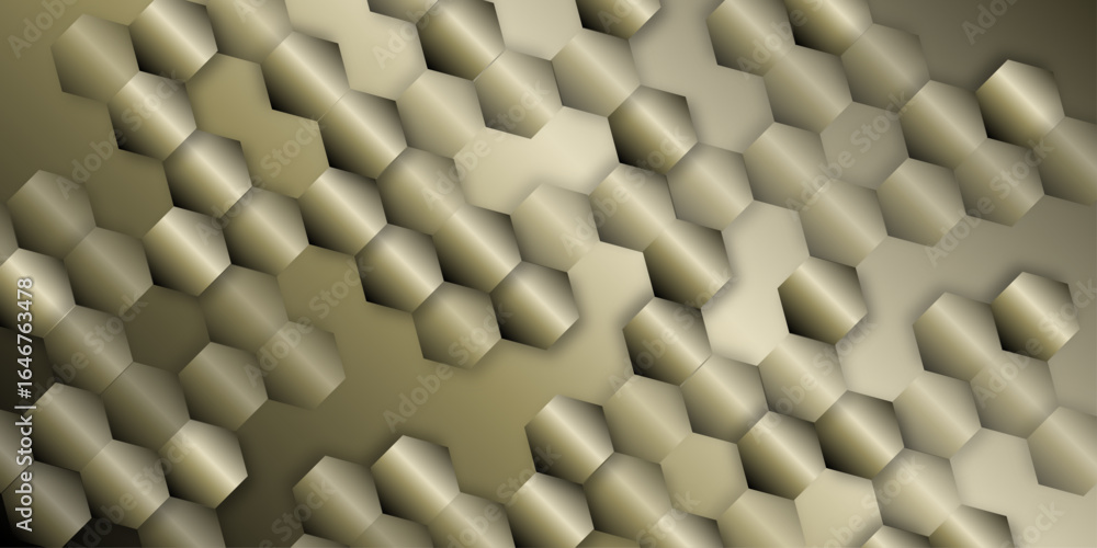 Poster cover design using hexagon geometry for a modern aesthetic and clean great for infographics with hex