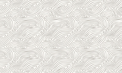 Amorphous Liquid Forms Seamless Pattern, Clean and Modern Abstract Line Art