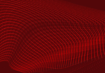 Abstract red geometric lines on red background. Modern shiny gradient red futuristic pattern. Futuristic technology concept, suitable for cover, poster, banner, flyer, website, etc.	
