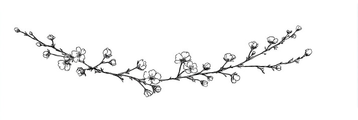 RAMITA FLORAL MINIMALISTA: DIBUJO LINEAL DELICADO