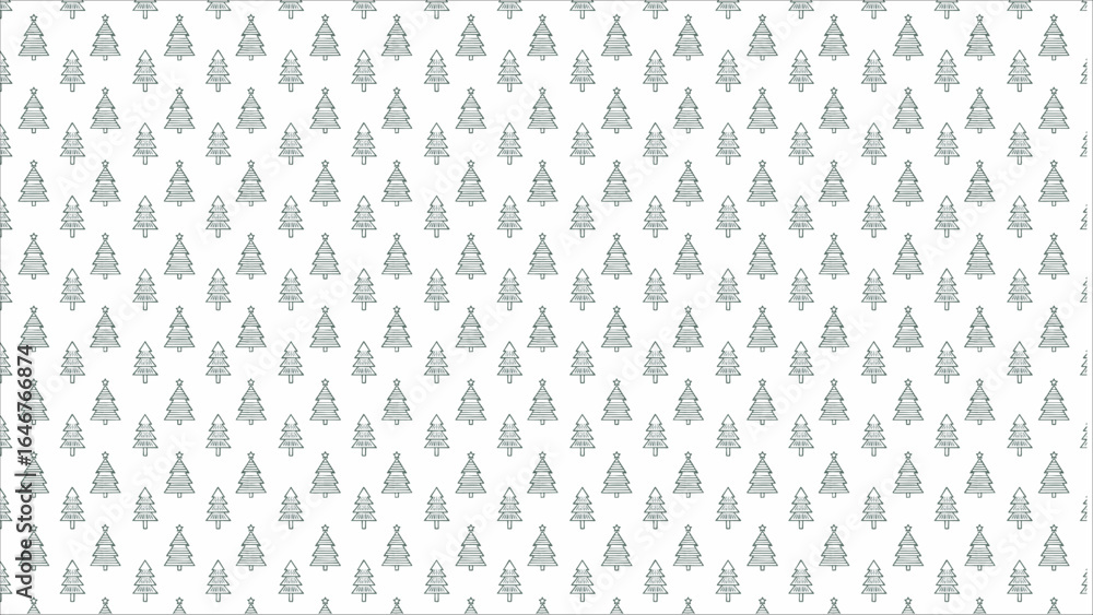 Poster a versatile collection of monoline christmas tree icons, featuring different simple designs that are