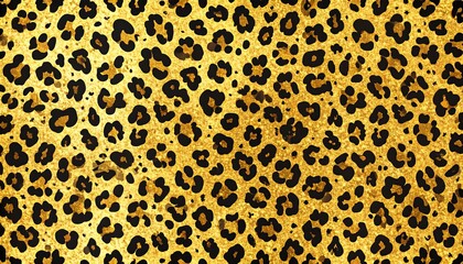 Gold leopard print pattern