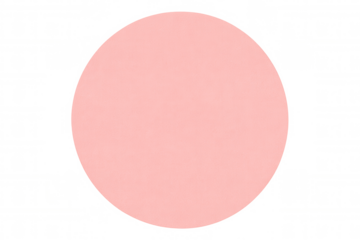 Simple pink circle providing copy space on a transparent background, ideal for presentations or graphic design projects