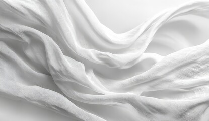 Obraz premium White fabric drapes in soft folds