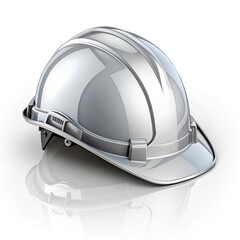 Fototapeta premium White hard hat isolated on white background