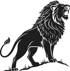 Lion head vector illustration vinyl ready wild animal design