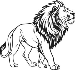 Wild black tribal tattoo design of a lion head vector isolated on white