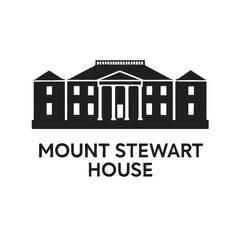 Mount Stewart House Minimal Silhouette Vector
