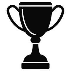 A shiny golden trophy cup, a symbol of success and victory, is isolated on a clean white background