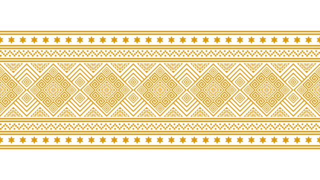 Golden yellow seamless ethnic pattern. Geometric seamless ethnic pattern. Design for background, wallpaper, illustration, fabric, clothing, carpet, textile.