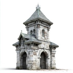 Fototapeta premium Aged Stone Archway Gatehouse with Weathered Brickwork