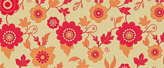 Elegant floral geometric pattern, luxury retro design, subtle texture, retro, floral