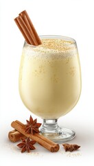 Creamy Eggnog with Cinnamon and Star Anise