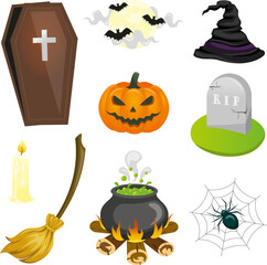set of halloween icons