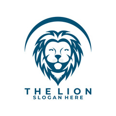 Creative Lion head logo design icon vector template. Simple animal logo design icon