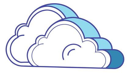 Fototapeta premium Cloud computing services illustration for cloud storage and network solutions vector graphic icon element