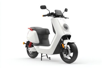 Modern White Electric Scooter with Black Accents