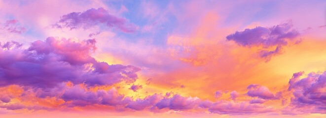 Fototapeta premium Vibrant sunset clouds in pastel hues (1)