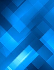 Abstract blue geometric pattern with varying shades and transparency of rectangular shapes
