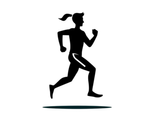 running woman silhouette