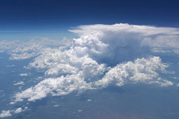 High-altitude view of dramatic clouds