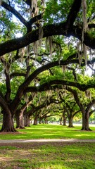 Lush canopy of ancient trees