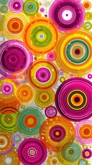 Fototapeta premium Vibrant circles in overlapping patterns