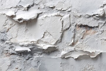 Textured white plaster with varying thickness and chipped areas