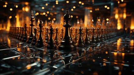 A chessboard floats on the event horizon of a black hole, where hyper-intelligent beings of light engage in lively debates about existence. Each move alters time and reality, stretching dimensions.