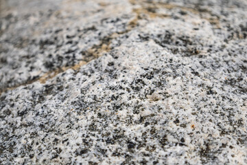 Texture of a grey stone with black and white splashes
