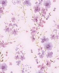 연보라색 꽃 패턴의 우아한 배경
