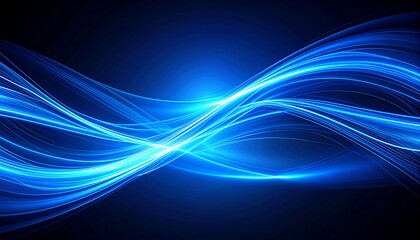 Naklejka premium Abstract blue waves on dark background (2)