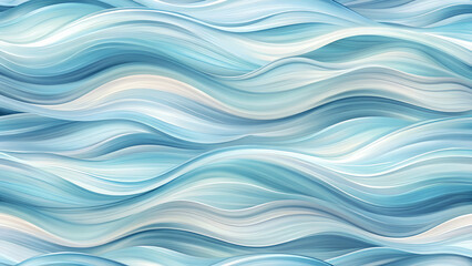 Fototapeta premium soft, flowing wave pattern in varying blue hues, blending seamlessly into a light and subtle white background. 