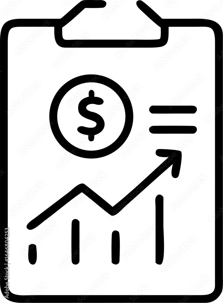 Poster professional financial report presentation graphic with data visualization elements