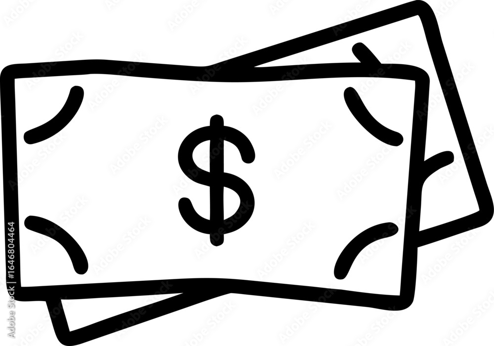 Poster intricate vector illustration of a stylized paper currency banknote with detailed patterns and borde