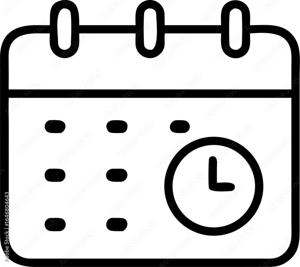 Poster clean and organized monthly calendar grid for scheduling and planning events