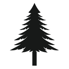 Fototapeta premium Pine Tree Silhouette Vector Illustration