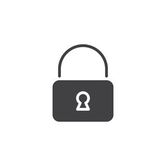 Padlock security solid icon