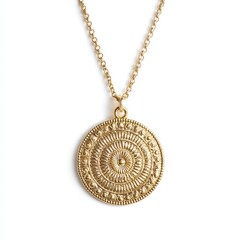 The gold medallion necklace