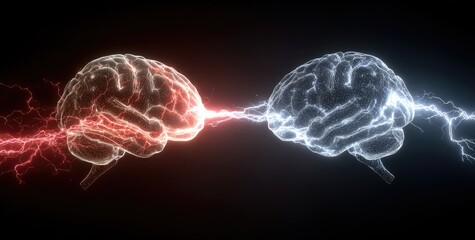 Two brains linked by electric energy
