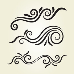 Decorative artistic floral ornament collection