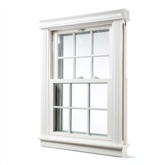 A white window with a white frame