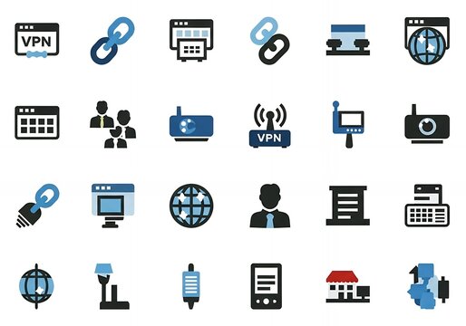 A set of shopping icons featuring common e-commerce symbols for web and mobile internet business