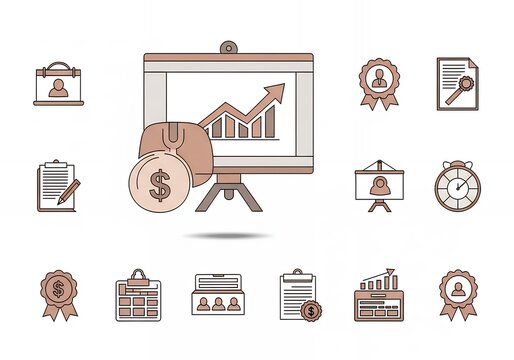 Shopping icons vector set for e-commerce business