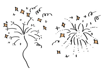 fireworks explosion on a white background