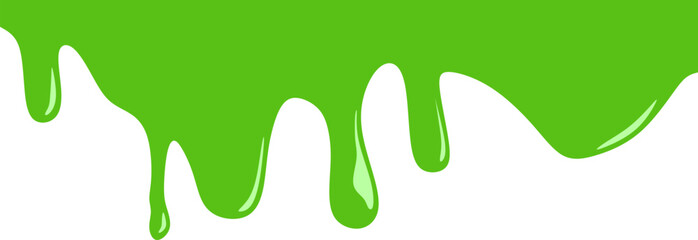 Obraz premium Melting Green Slime Illustration
