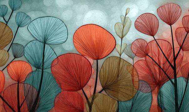 BOSQUEJO FLORAL ABSTRACTO CON ENFOQUE EN FORMAS ORG&Aacute;NICAS
